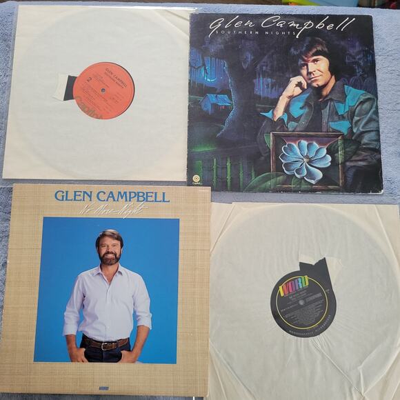 Glen Campbell Other - Glen Campbell 2 LP Lot – Southern Nights (1977) + No More Night (1985) – VG